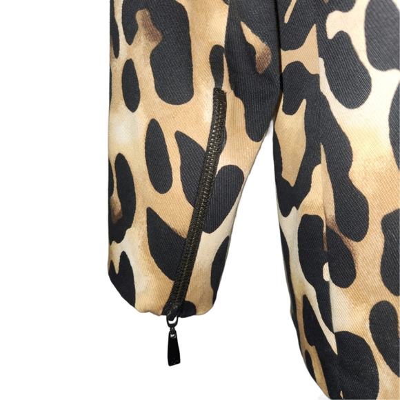 Peter Nygard Black and Tan Blazer with Leopard Print - Picture 6 of 10